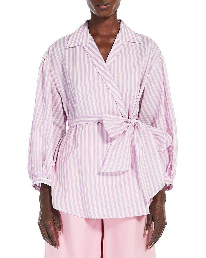 

Серебряный топ с запахом Weekend Max Mara