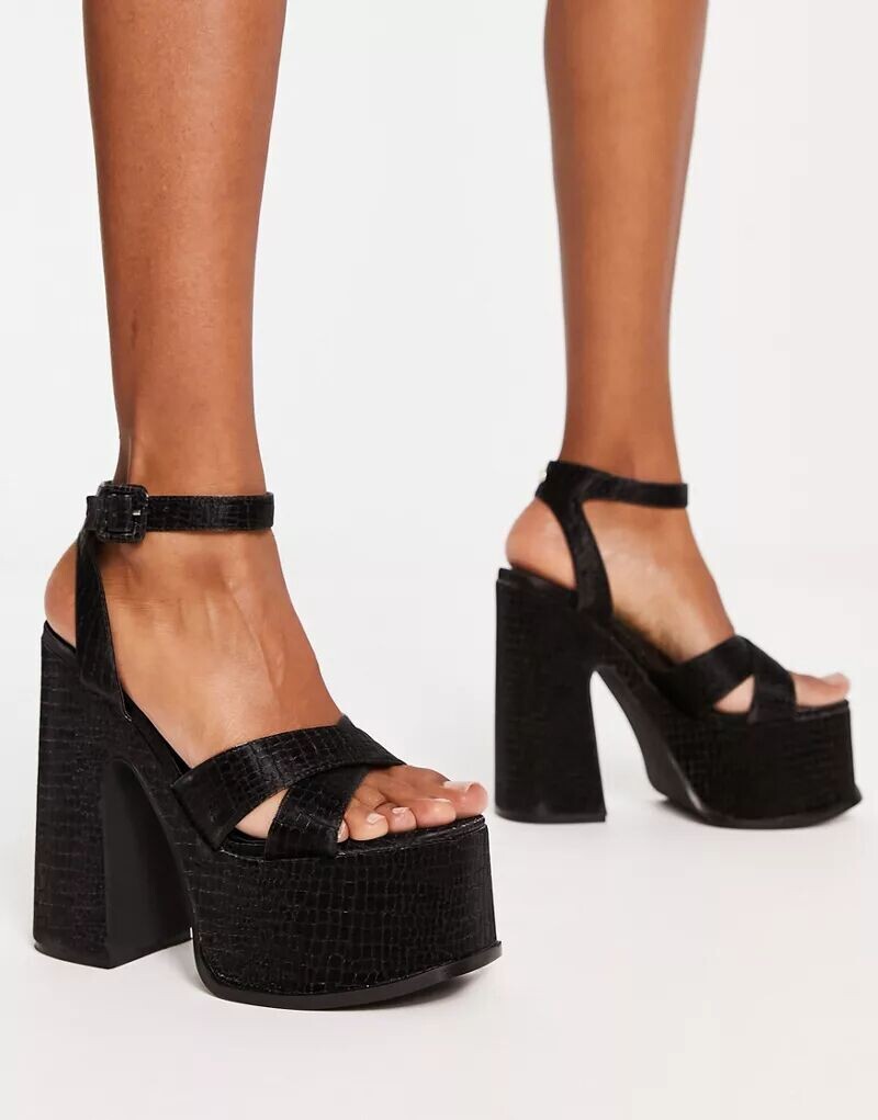 

Черные босоножки на платформе Shellys London Natasha