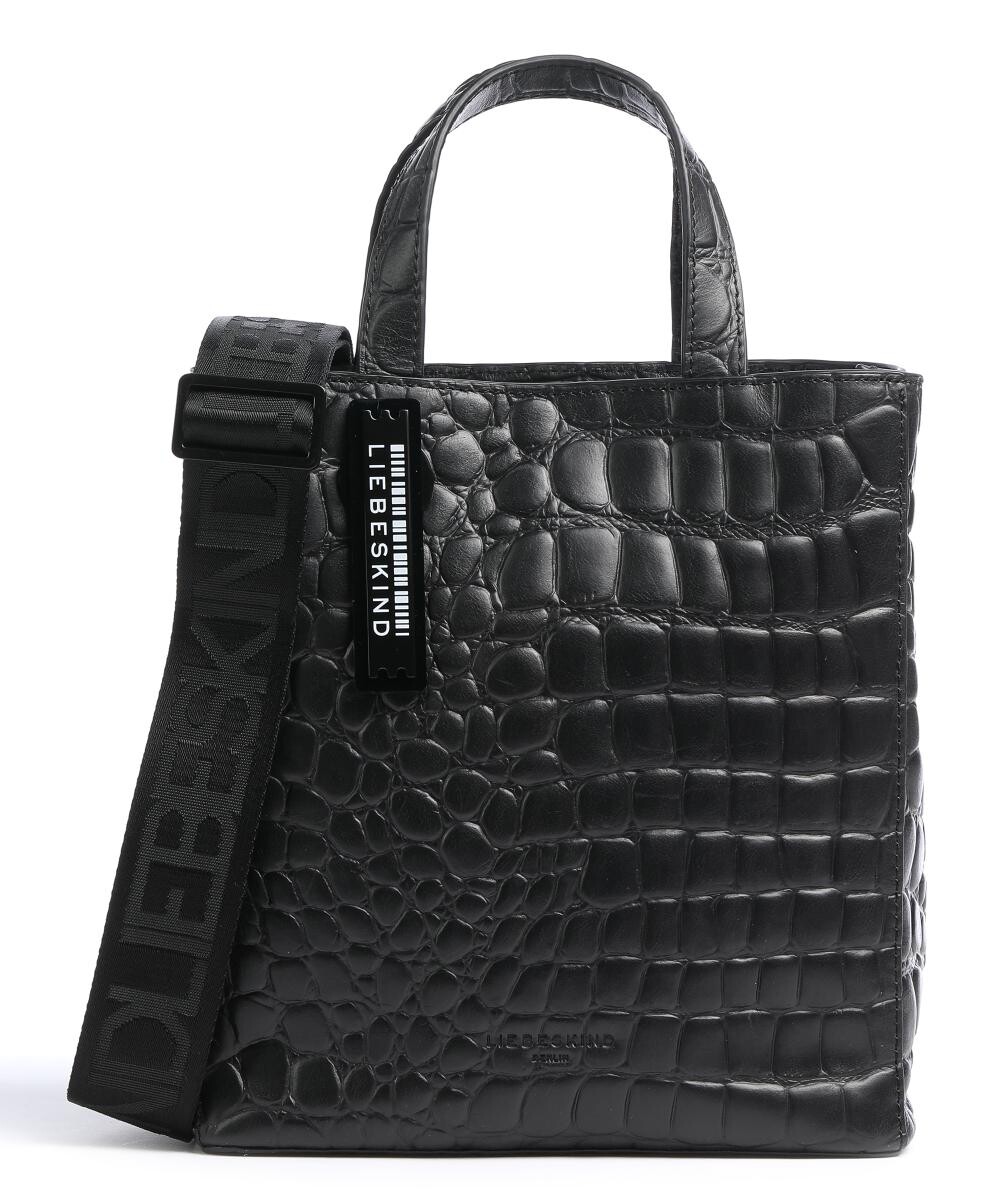 

Сумка Paper Bag Waxy Croco S кожаная Liebeskind, черный