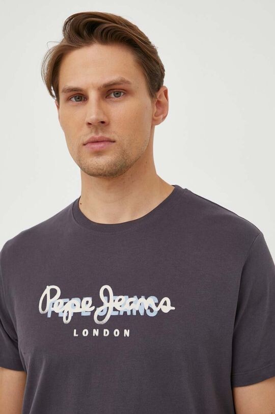 

Футболка Keegan из хлопка Pepe Jeans, серый