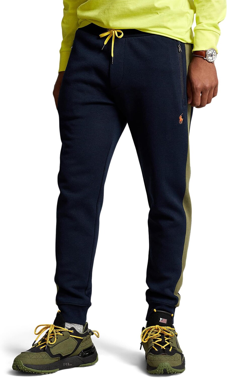 

Брюки-джоггеры двойной вязки Polo Ralph Lauren, цвет Aviator Navy Multi