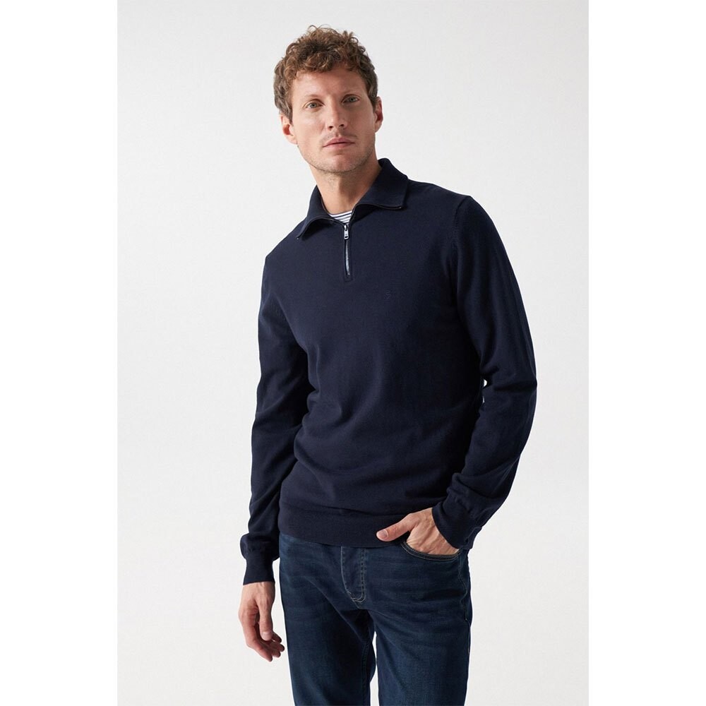 

Свитер Salsa Jeans Basic Half Zip, синий