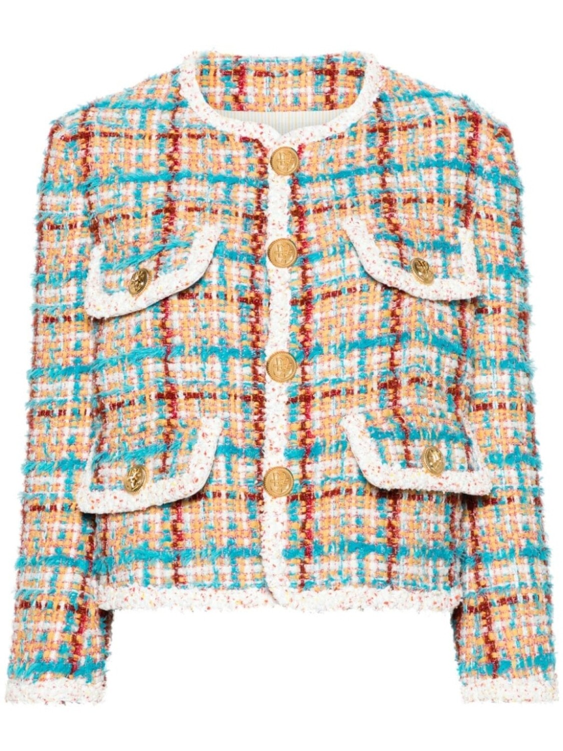 

DSQUARED2 твидовый жакет Upper East Side, белый