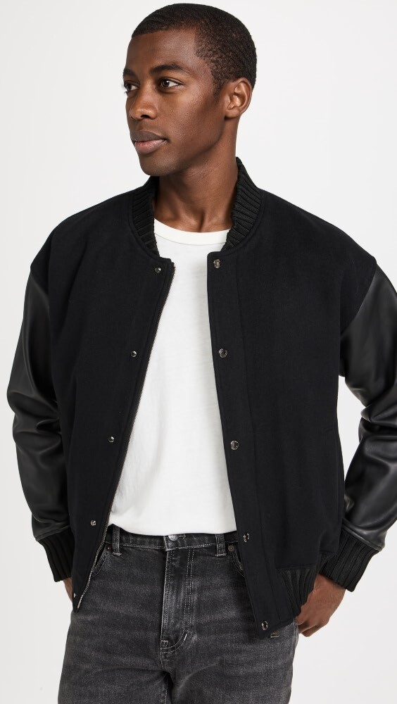 

Куртка Sannino Loro Piana Wool Varsity, черный