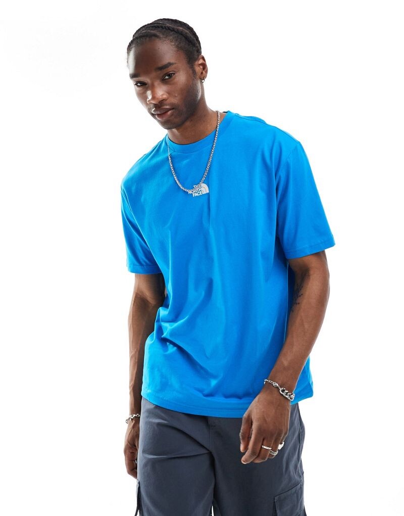 

The North Face – толстая синяя футболка оверсайз, только на ASOS