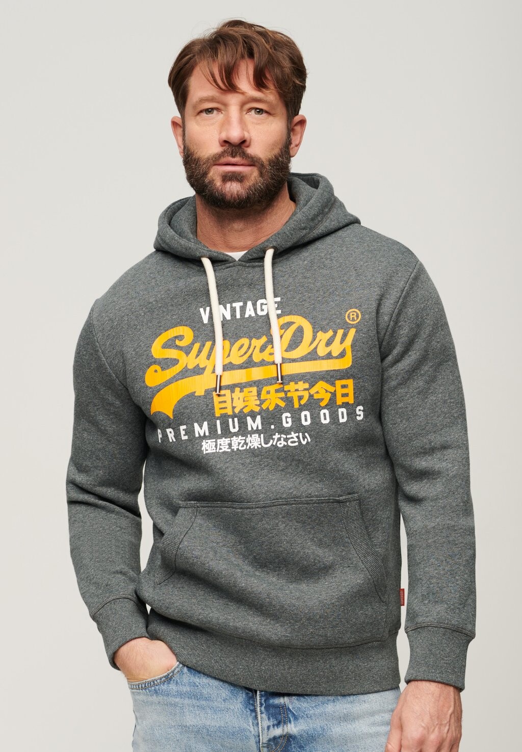 

Толстовка VINTAGE LOGO DUO Superdry, темно-серый