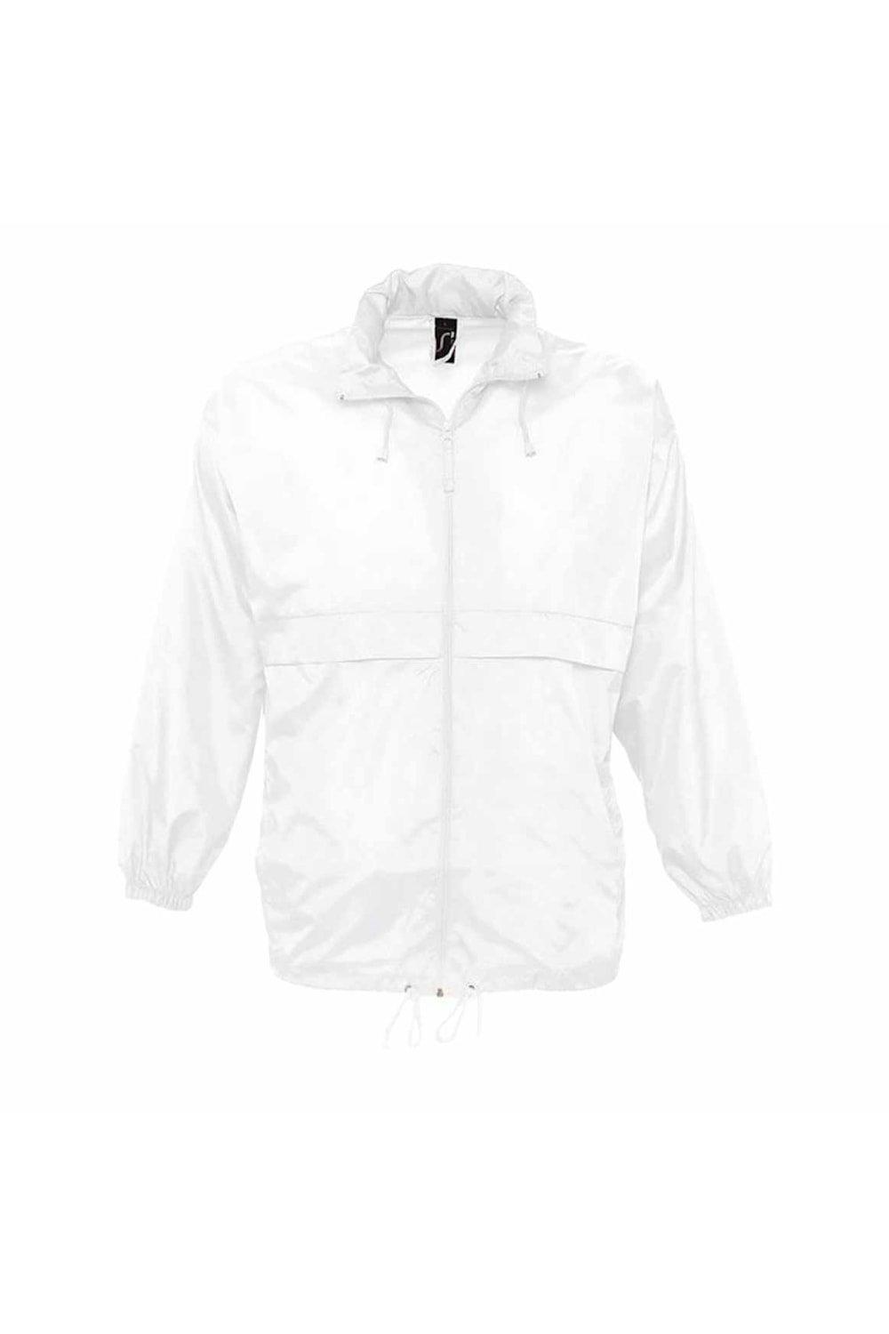 куртка бомбер мужская тактическая ветрозащитная водонепроницаемая с капюшоном Легкая куртка-ветровка для серфинга SOL'S, белый