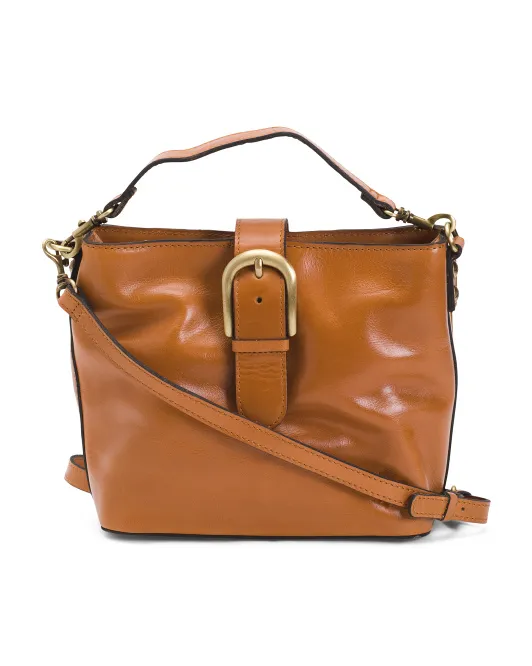 

Кожаная сумка-мешок Irving с верхней ручкой и ремешком через плечо Patricia Nash, цвет Biscuit