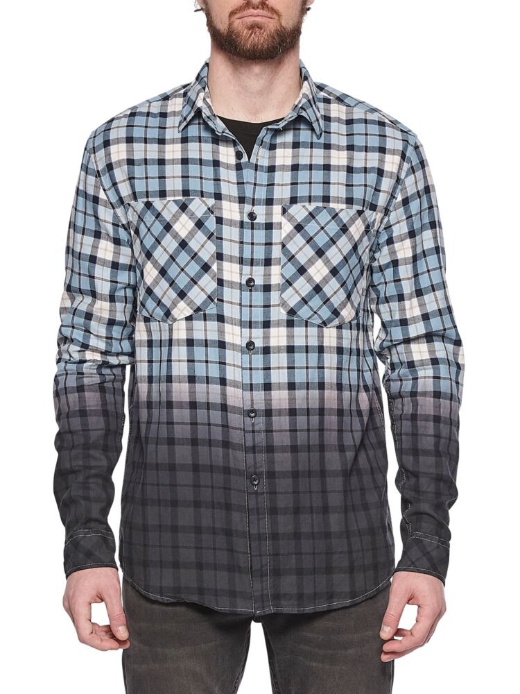 

Рубашка в клетку Dip Dye Eleven Paris, цвет Blue Multicolor