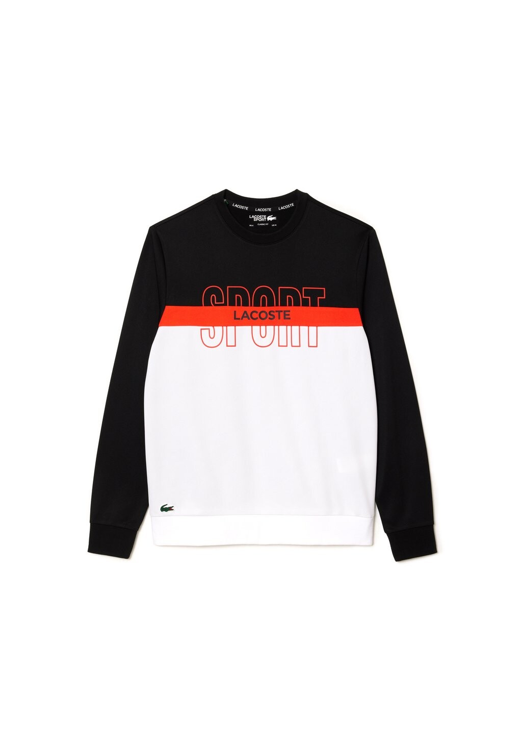 

Толстовка Tennis Lacoste, цвет noir orange blanc liz