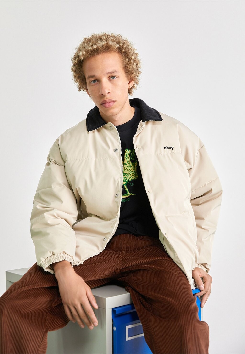 

Куртка межсезонная ONE TWO Obey Clothing, бежевый