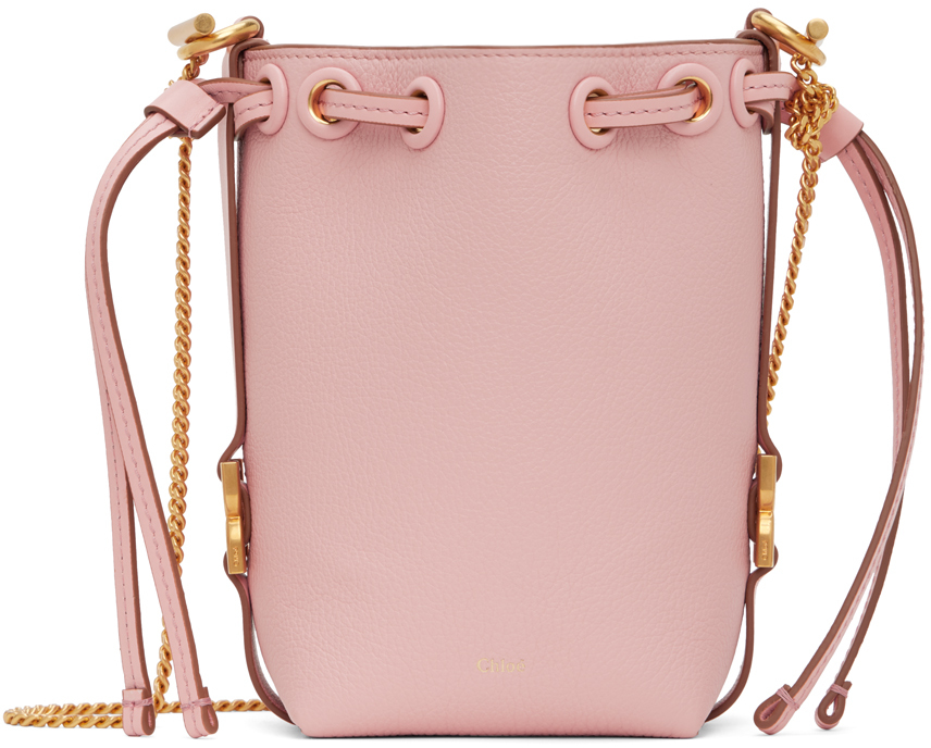 Розовая сумка-мешок Micro Marcie Blossom Chloe
