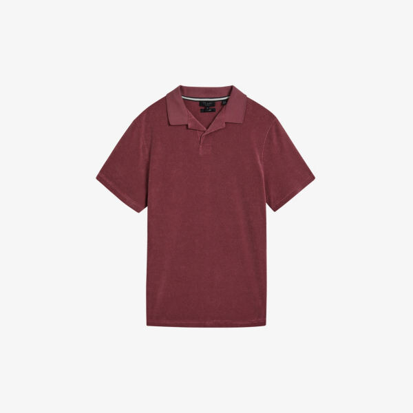 

Рубашка-поло из хлопка с махровым воротником Sandbank Ted Baker, розовый