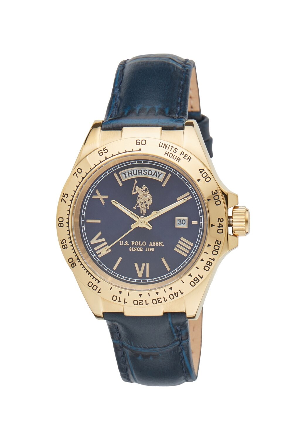 

Часы Colton U.S. Polo Assn., цвет yellow gold blue