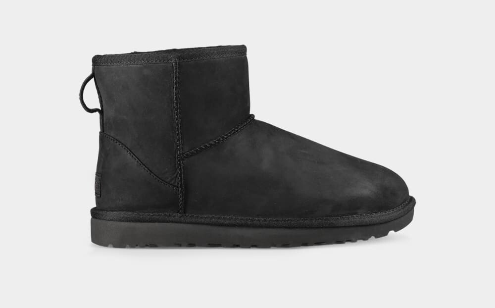 

Угги Classic Mini Leather UGG, черный