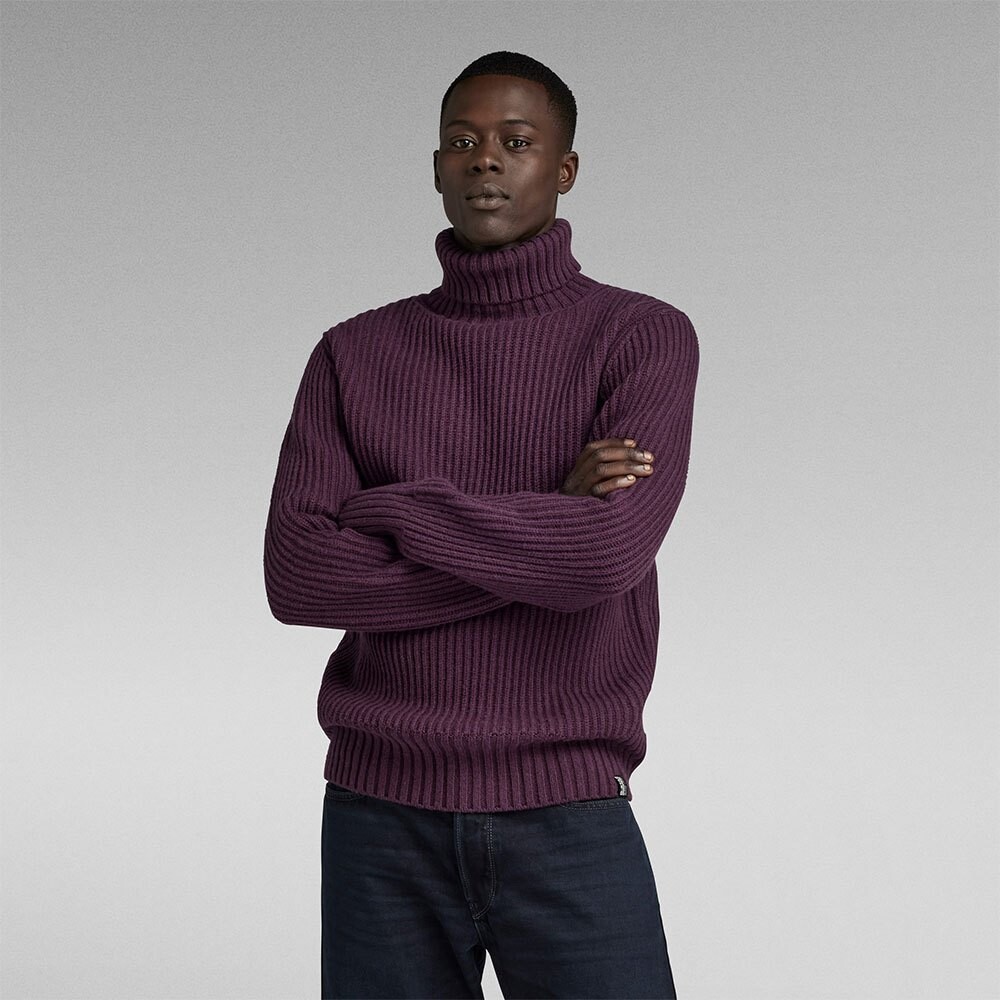 Свитер G-Star Essential Turtle Neck, фиолетовый