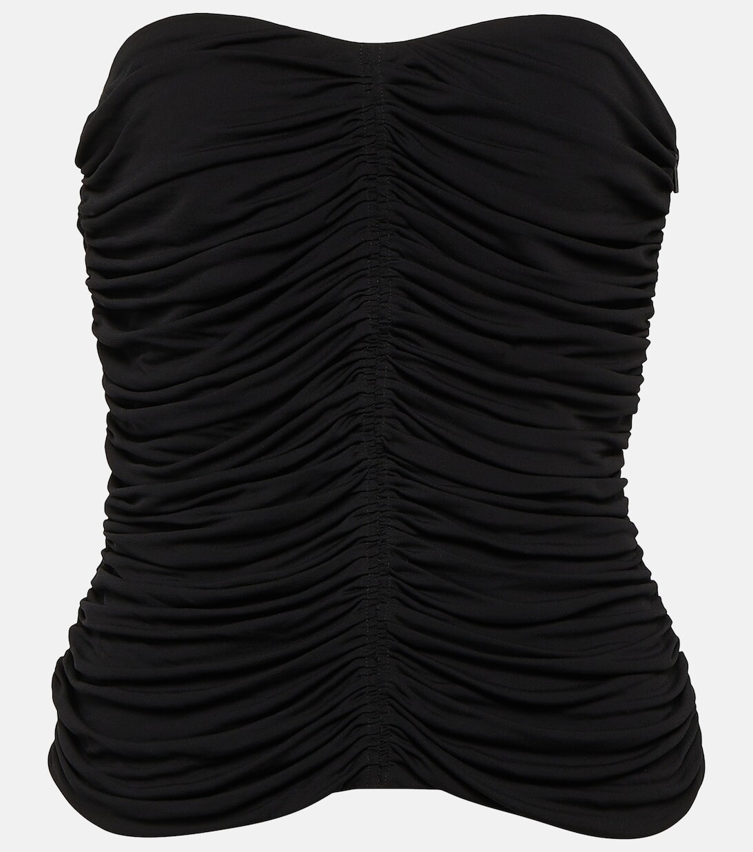 

Топ из джерси с рюшами SAINT LAURENT, черный