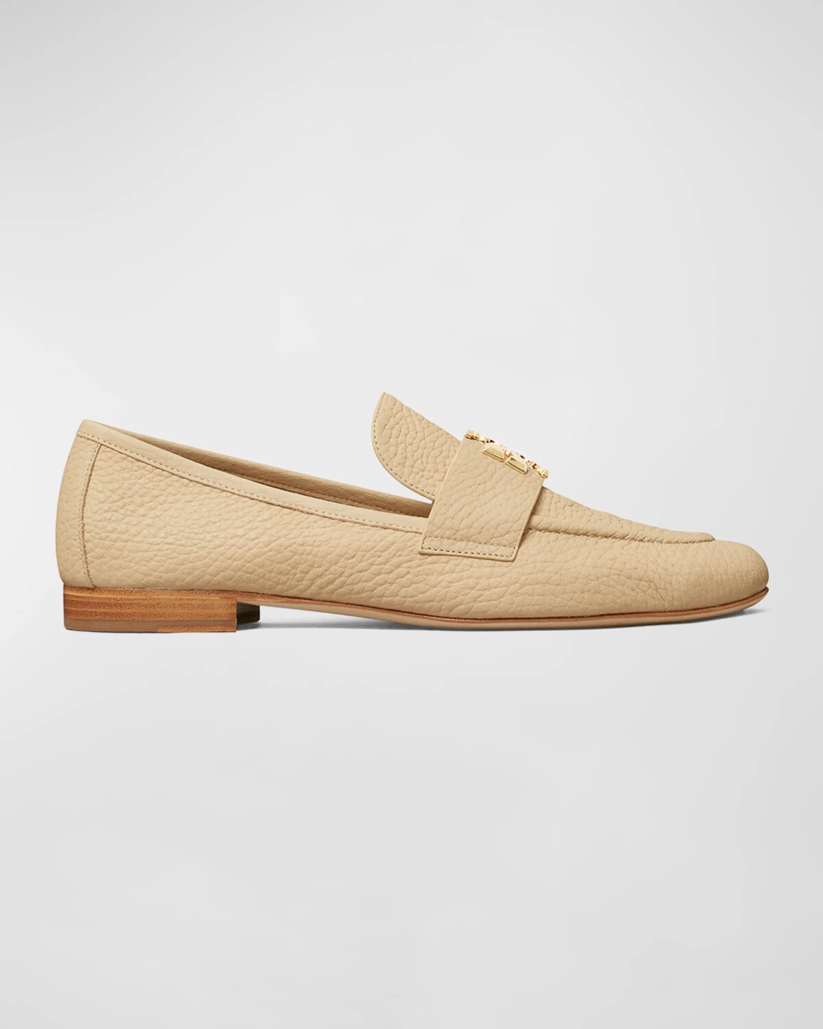 

Кожаные слипоны Eleanor с медальоном Tory Burch, цвет Sand Stone