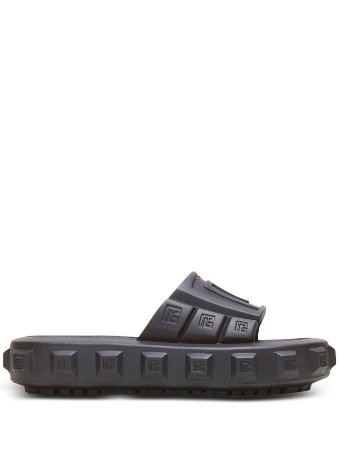 

Balmain embossed-logo detail slides, черный