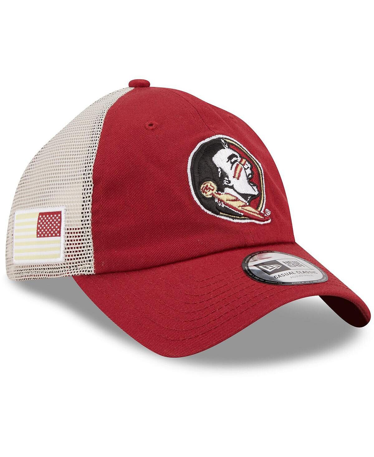 

Мужская гранатовая кепка Snapback с флагом штата Семинолы Флориды Trucker 9TWENTY New Era