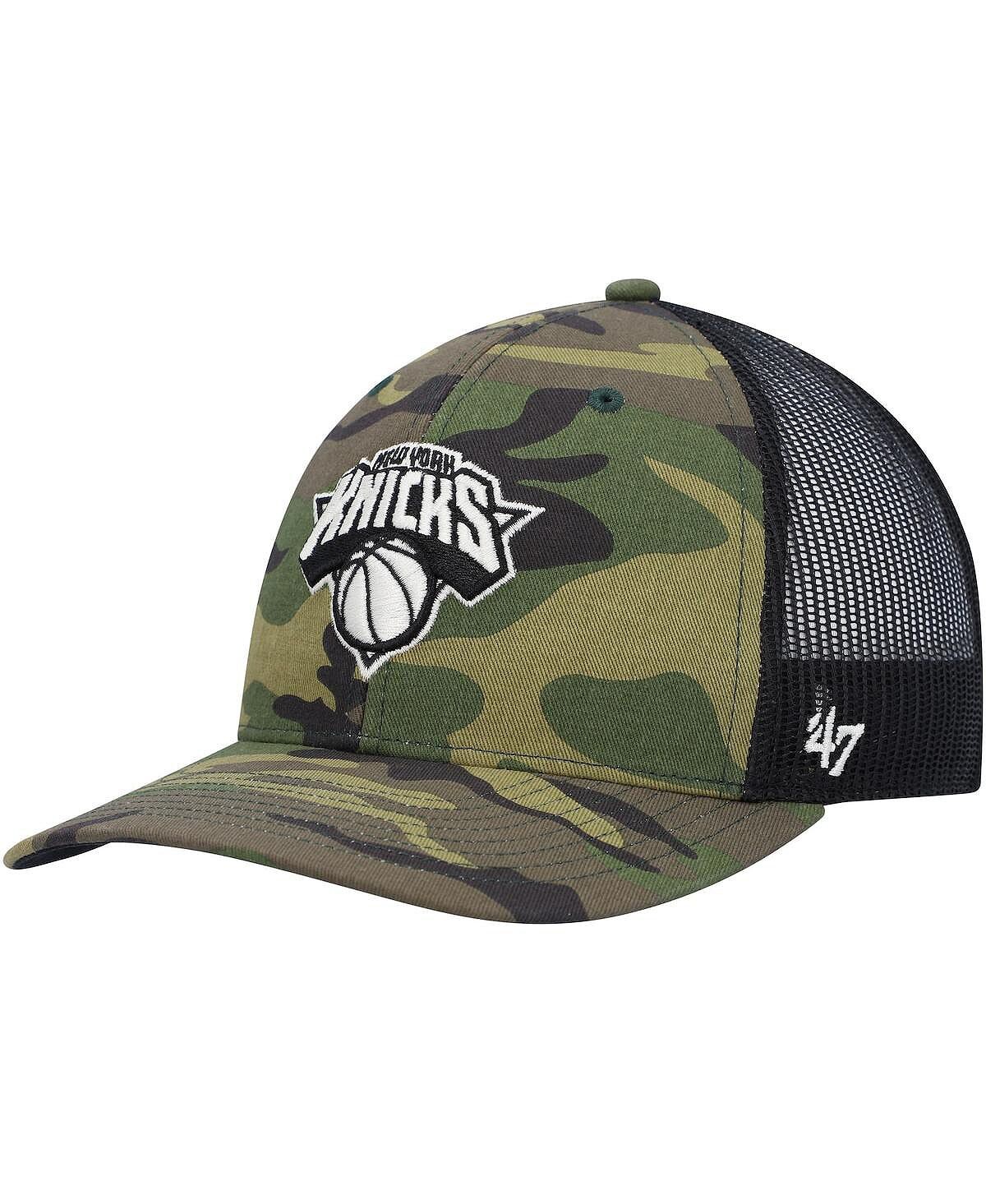 

Мужская черная кепка New York Knicks Trucker Snapback с камуфляжным принтом '47 Brand