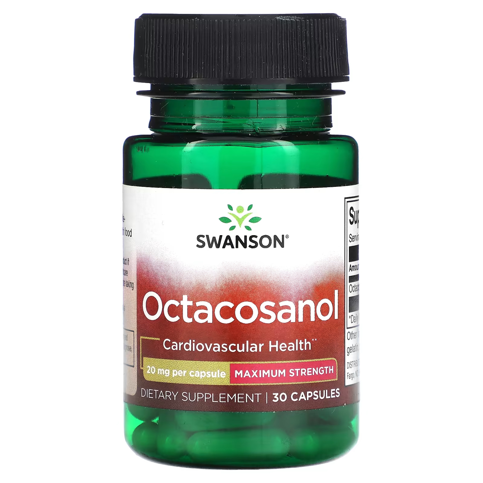 Октакозанол Swanson максимальная эффективность, 30 капсул swanson avovida максимальная эффективность 300 мг 60 капсул