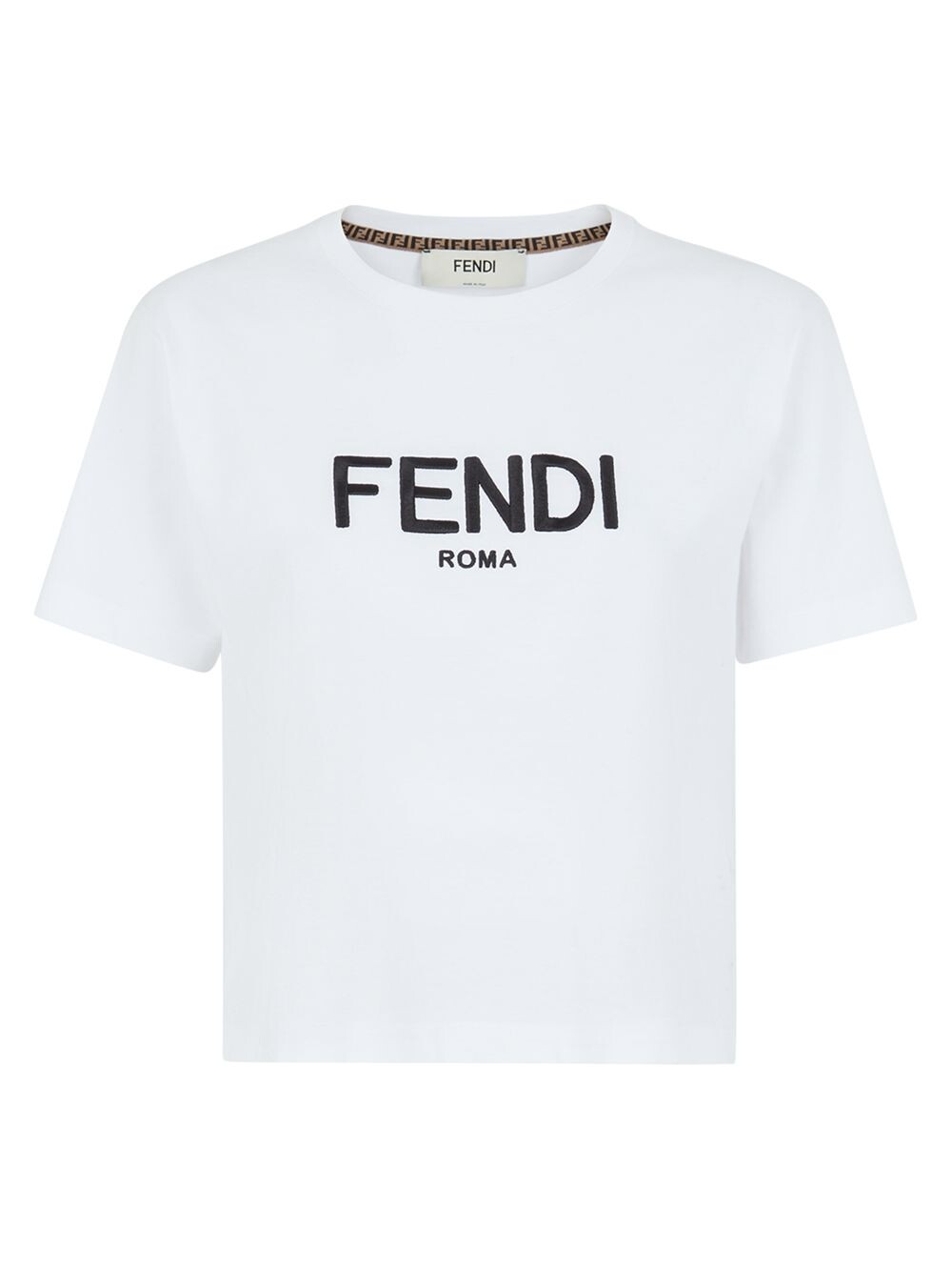 

Хлопковая футболка с логотипом Fendi, белый