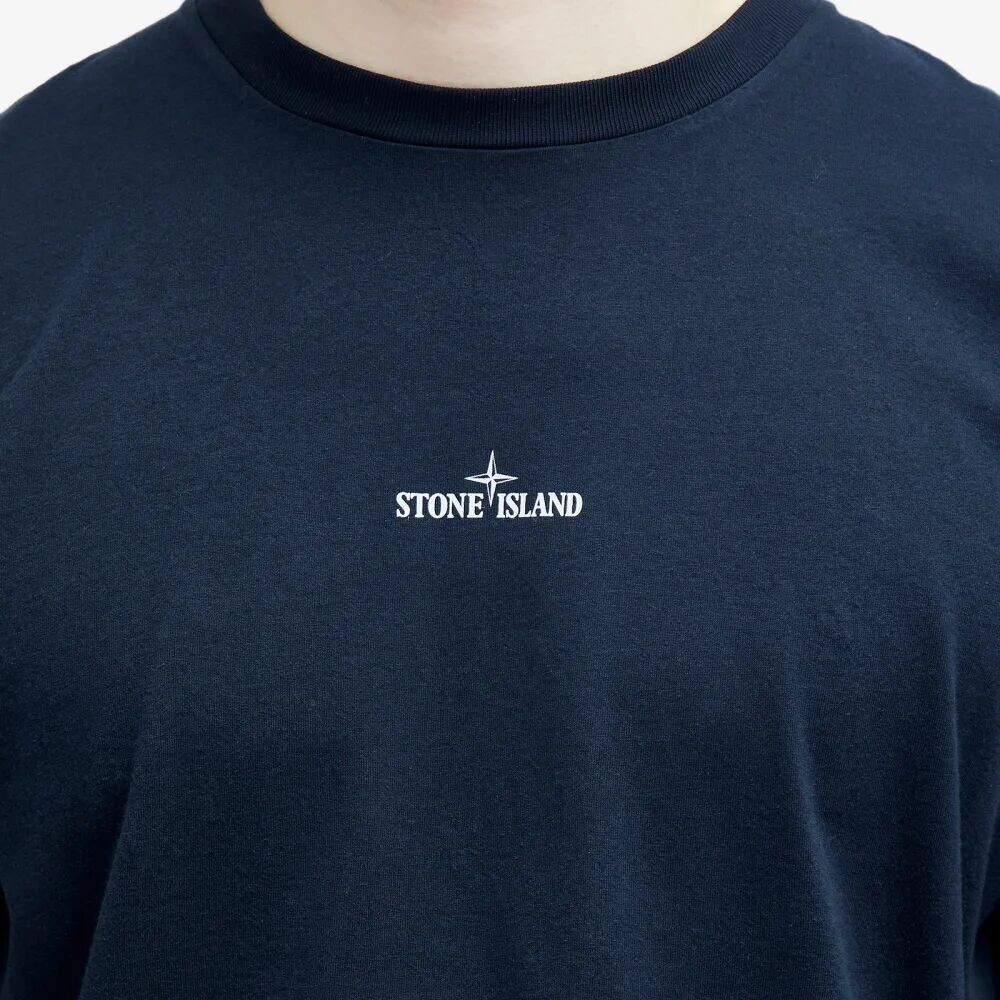 

Stone Island Футболка с царапанным принтом, синий