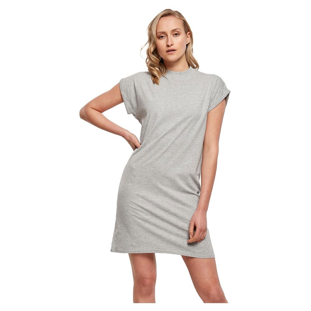 

Короткое платье Build Your Brand Turtle Extended Shoulder Short Sleeve, серый