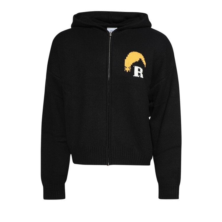 

Худи Rhude Moonlight Knit Zip Up Hoodie, цвет Black/Cream/Yellow