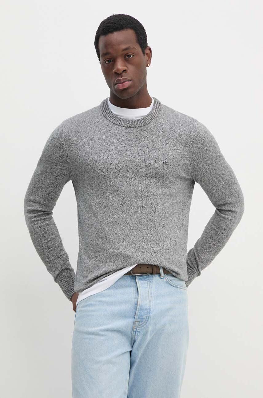 

Хлопковый свитер Calvin Klein, серый