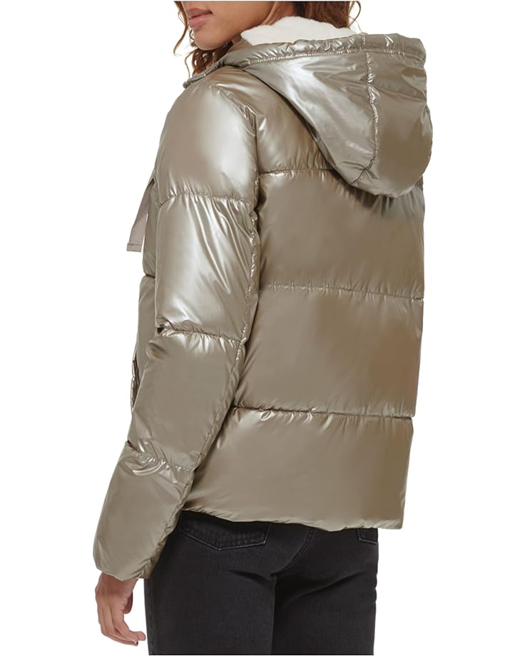 Пуховик Levi's Quilted Hooded Bubble Puffer, цвет Light Gold