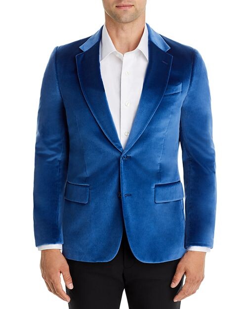 

Бархатная куртка очень узкого кроя Soho Paul Smith, цвет Blue