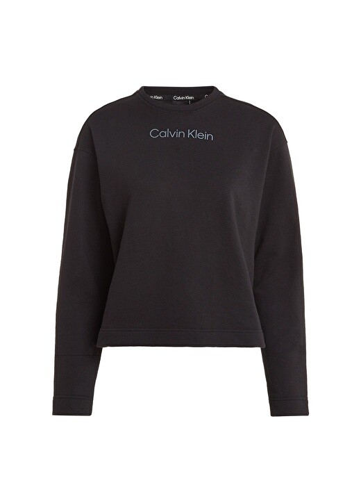 

Черная женская толстовка с круглым вырезом Calvin Klein, Черный