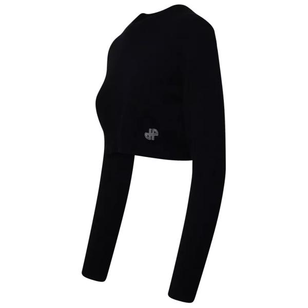Свитер merino wool blend sweater Patou, черный свитер zara wool blend черный