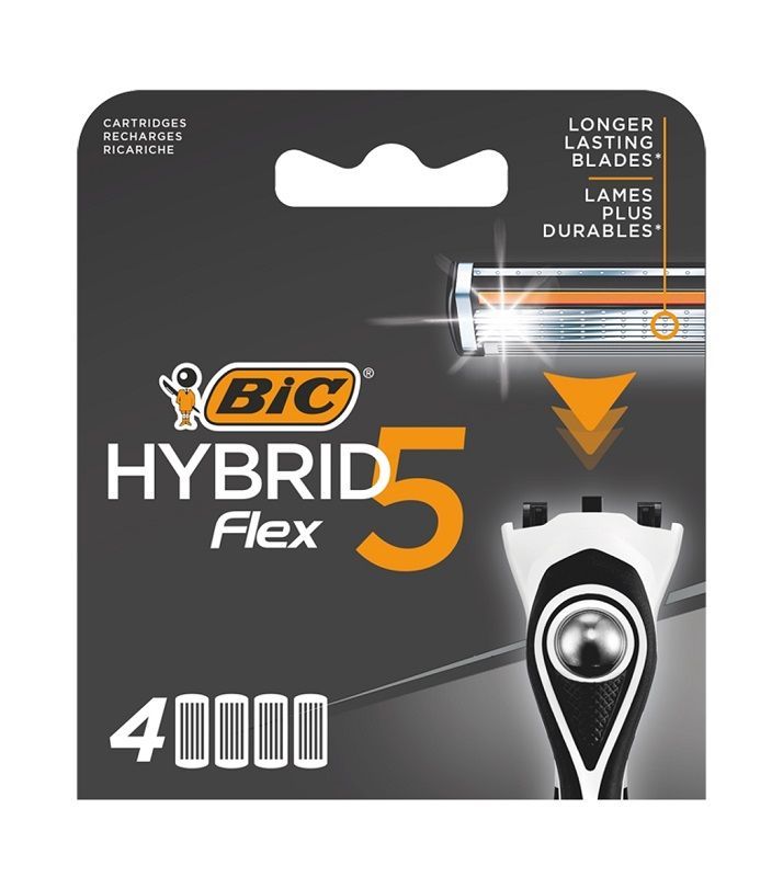 BIC Flex 5 Hybrid картриджи для бритвы, 4 шт.