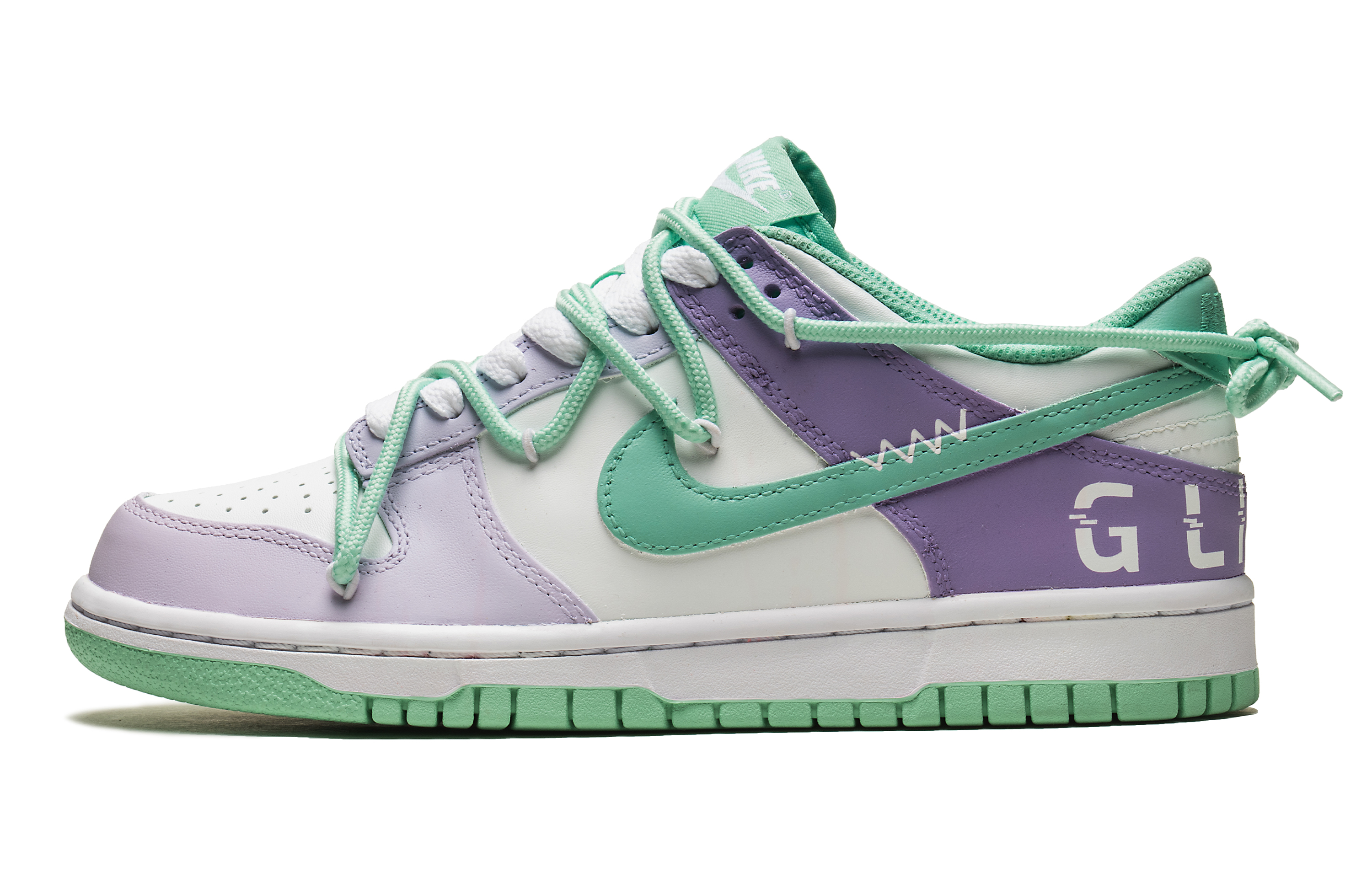 

Кроссовки Nike Dunk Skateboarding Shoes Women's Low-top Green, фиолетовый