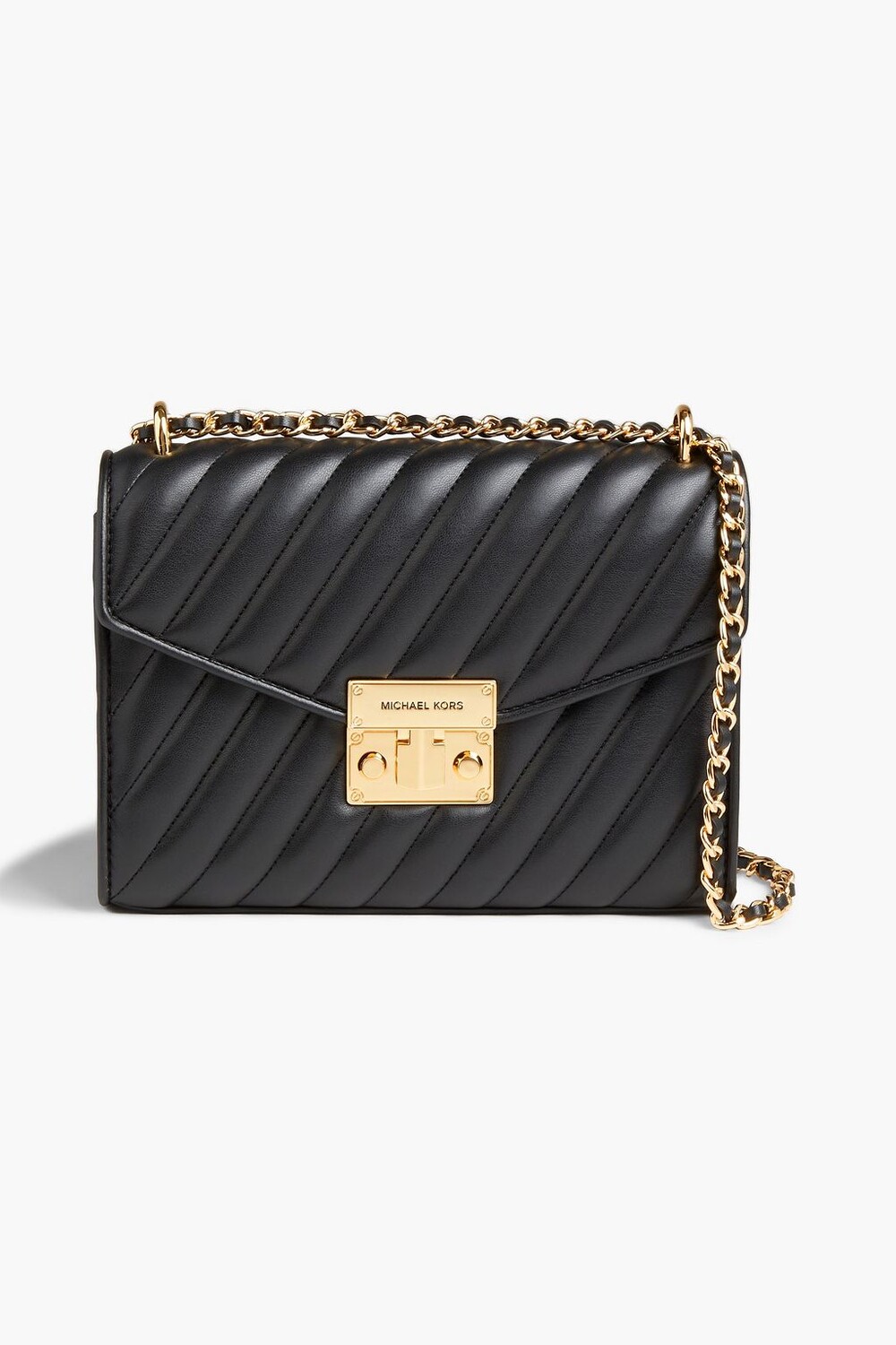 

Стеганая сумка на плечо из искусственной кожи Rose MICHAEL MICHAEL KORS, черный