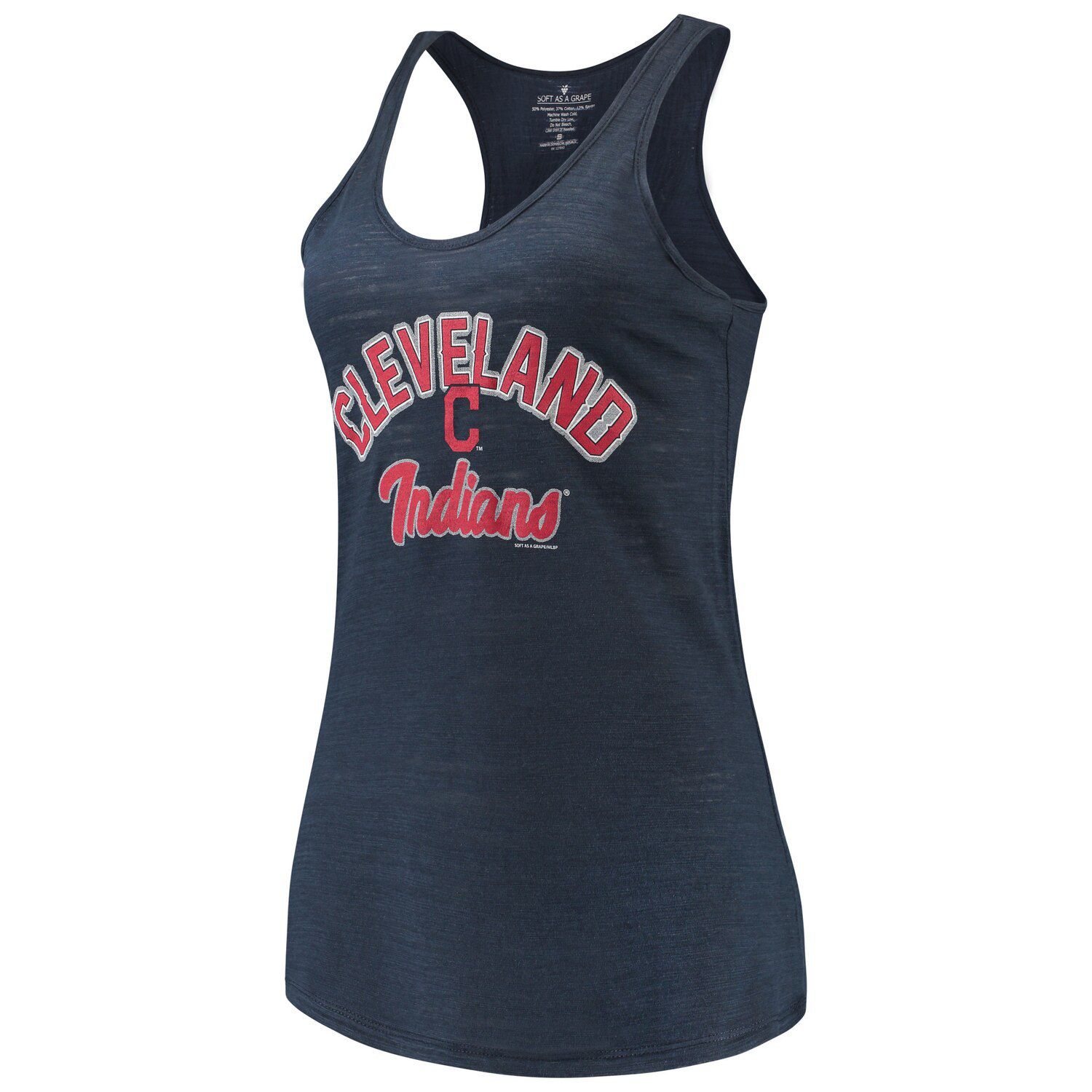 

Женская мягкая как виноград темно-синяя майка Cleveland Indians Multicount Racerback, Синий