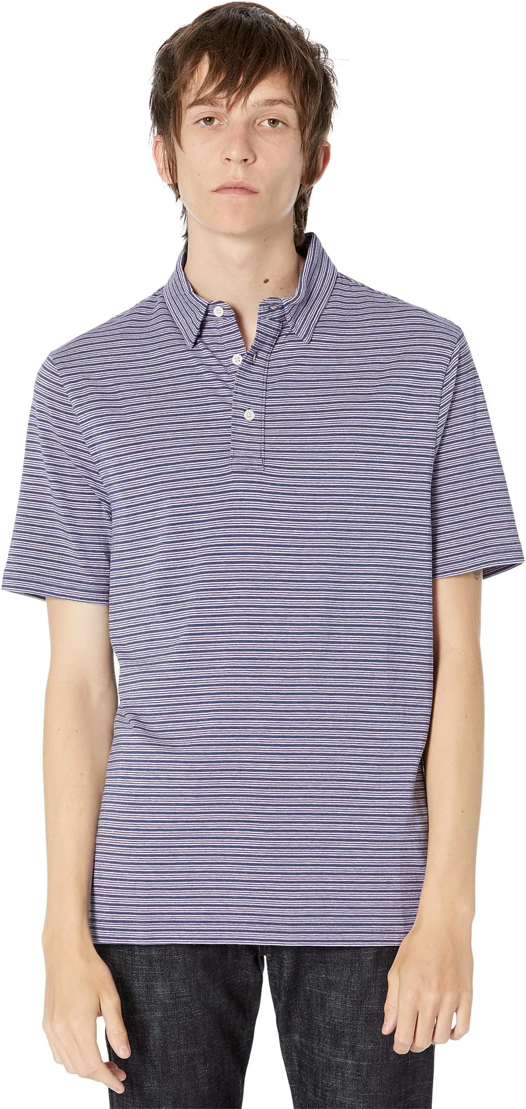 

Рубашка-поло Movement Short Sleeve Polo Faherty, цвет Dusk Sea Stripe