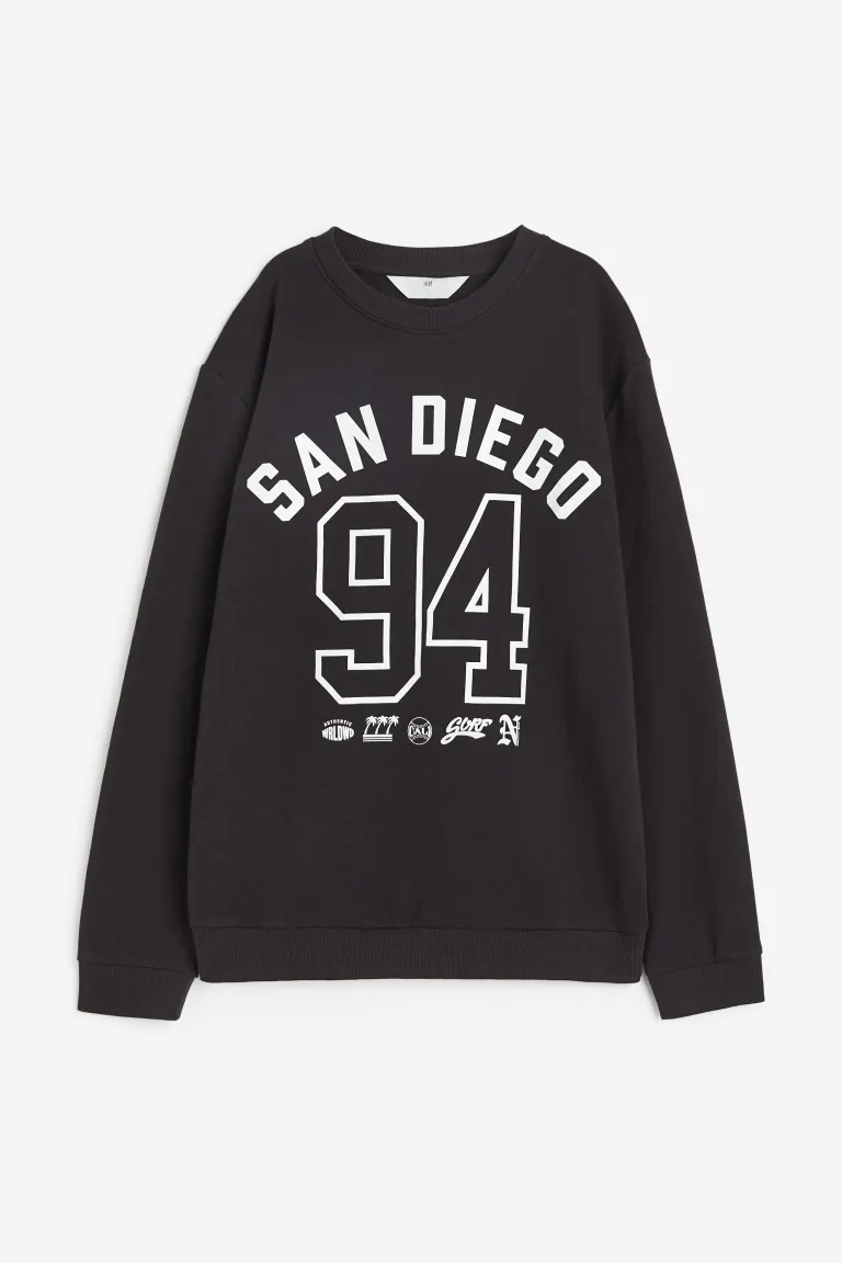 

Толстовка с принтом H&M, черный