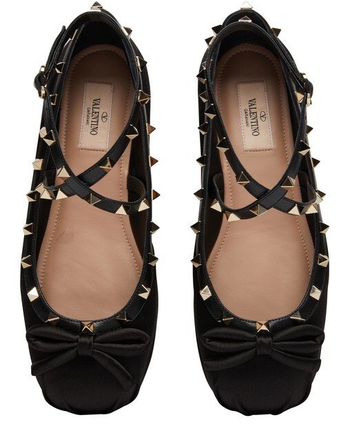 

Балетки Rockstud Valentino Garavani, черный