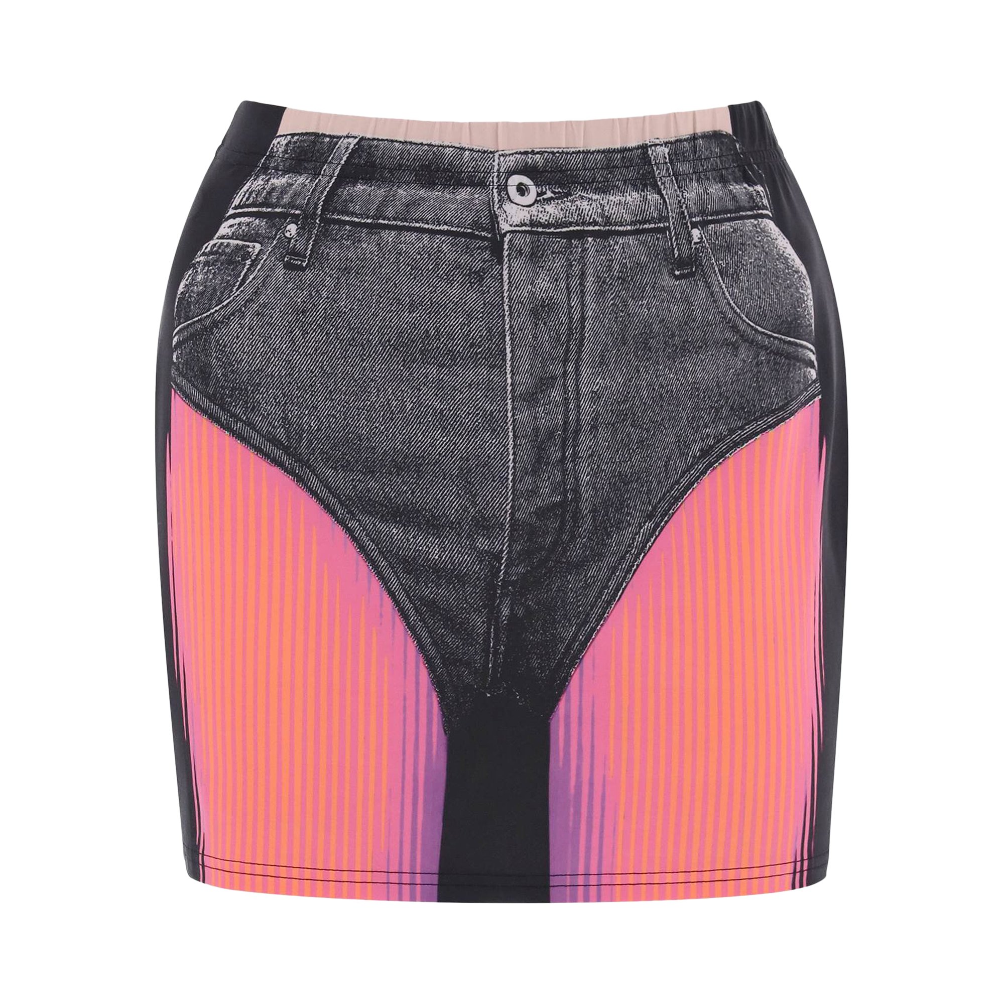 Мини-юбка Y/Project Trompe LOeil Janty, цвет Черный/Розовый джинсовые шорты janty со вставками y project розовый