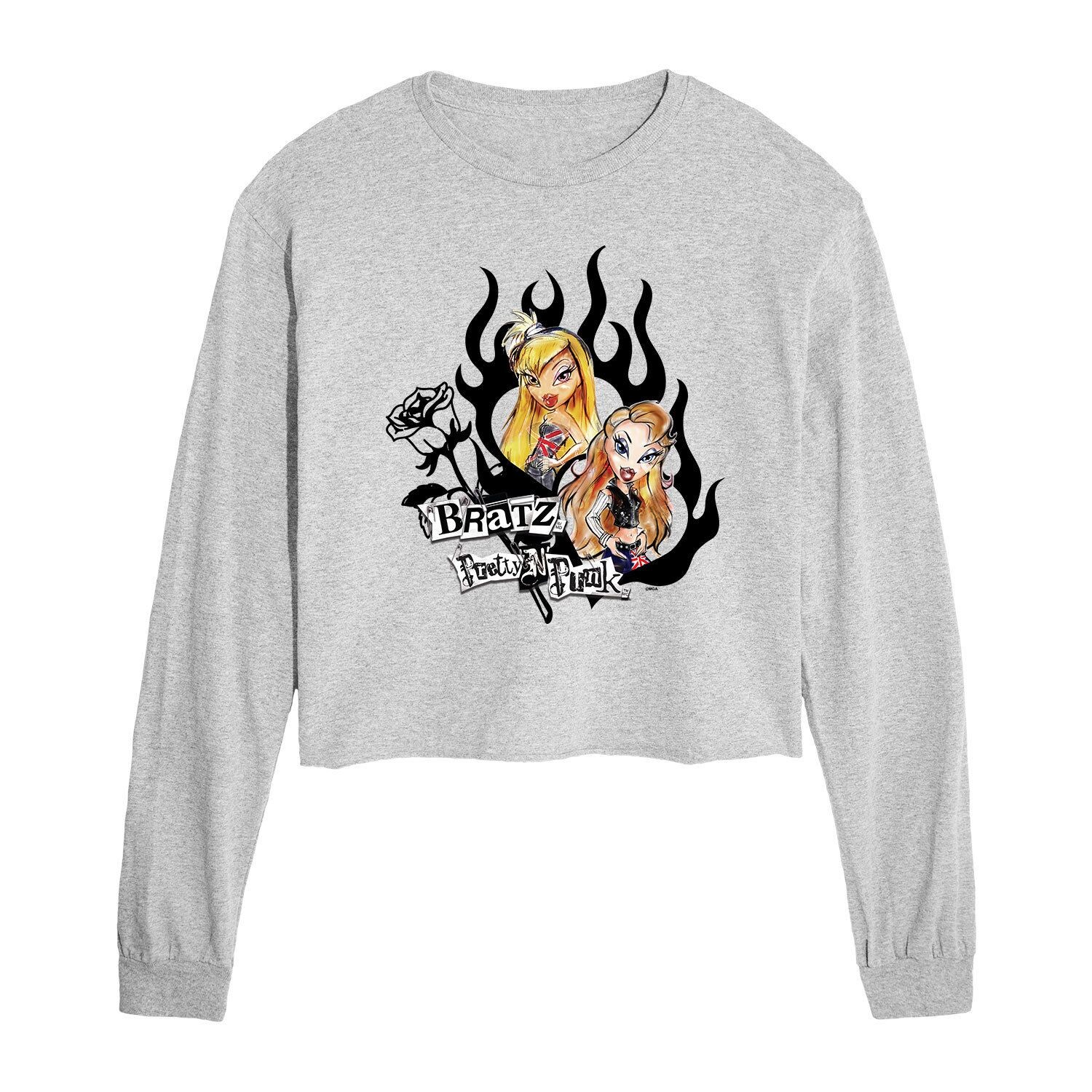

Укороченная футболка с длинными рукавами и рисунком Bratz Heart Flame для юниоров Licensed Character