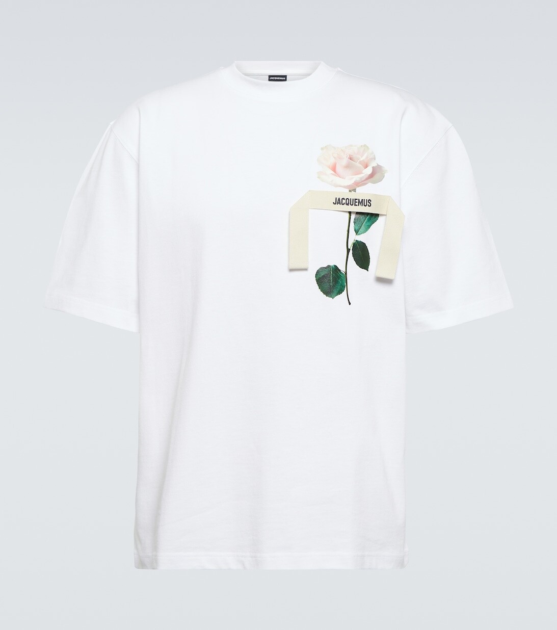 

Хлопковая футболка с принтом Le Rose Jacquemus, розовый