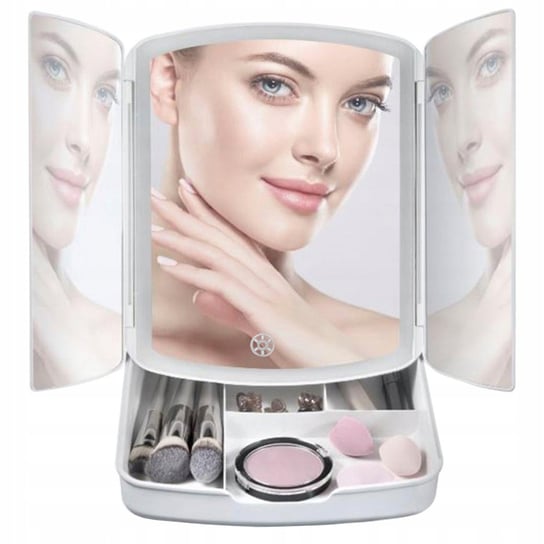 Косметическое зеркало для макияжа со светодиодной подсветкой Verk Group, серебро