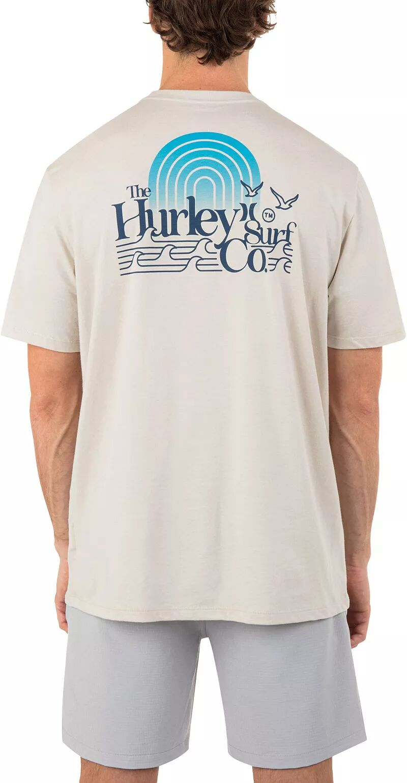 Мужская повседневная футболка Hurley Windswell с короткими рукавами мужская повседневная футболка с короткими рукавами и четырьмя углами hurley