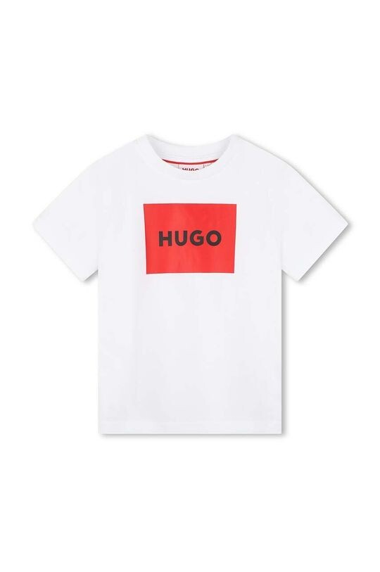 

Hugo Детская хлопковая футболка, белый