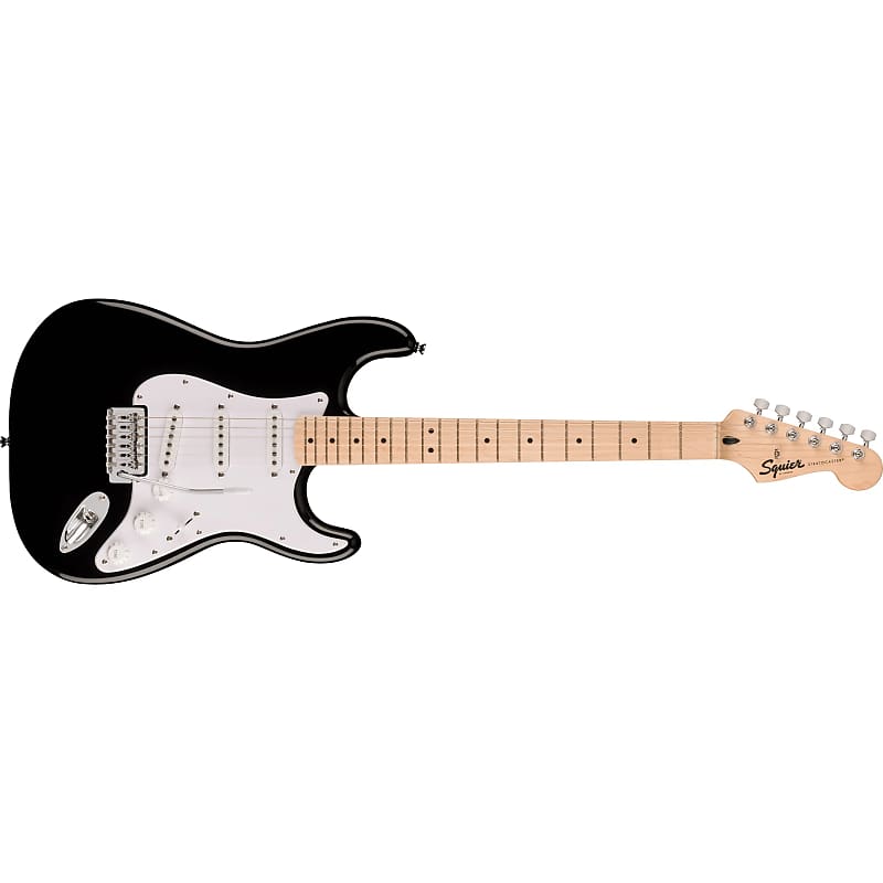 

Электрогитара Squier Sonic Stratocaster Guitar, Maple Fingerboard, White Pickguard, Black