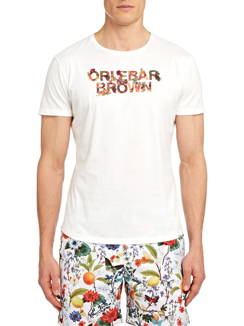 

Футболка с логотипом Wild Roses Orlebar Brown, Коричневый